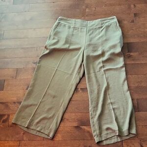 Capris polyester green sage flowy extra large suzyshier